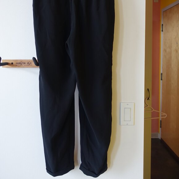 J.Crew 03341 black mid rise elastic waist drawstring drapey pants pockets 00 XXS - Picture 13 of 13